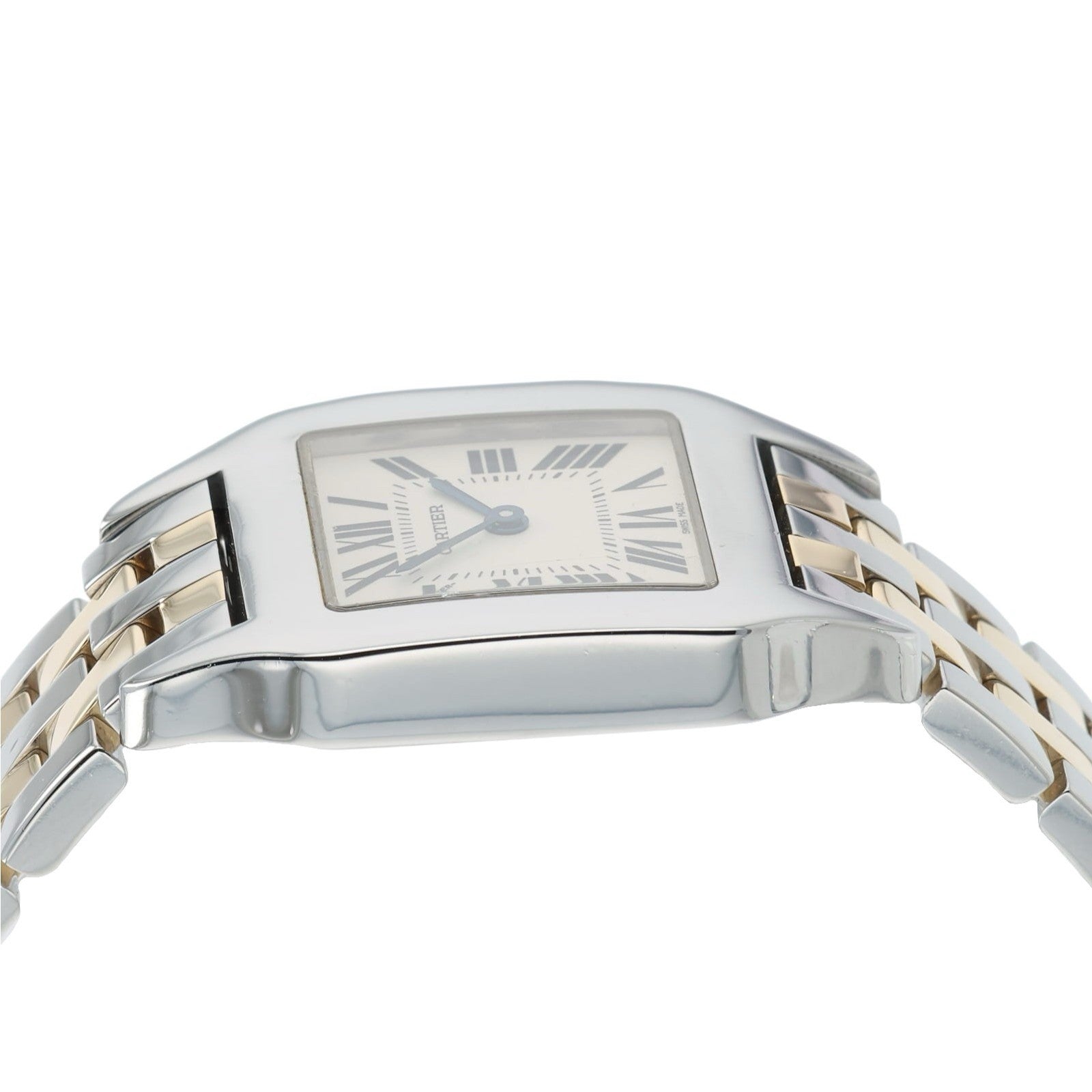 Cartier Santos Demoiselle Silver Dial Gold & Steel 27mm Quartz Women's W25067Z6