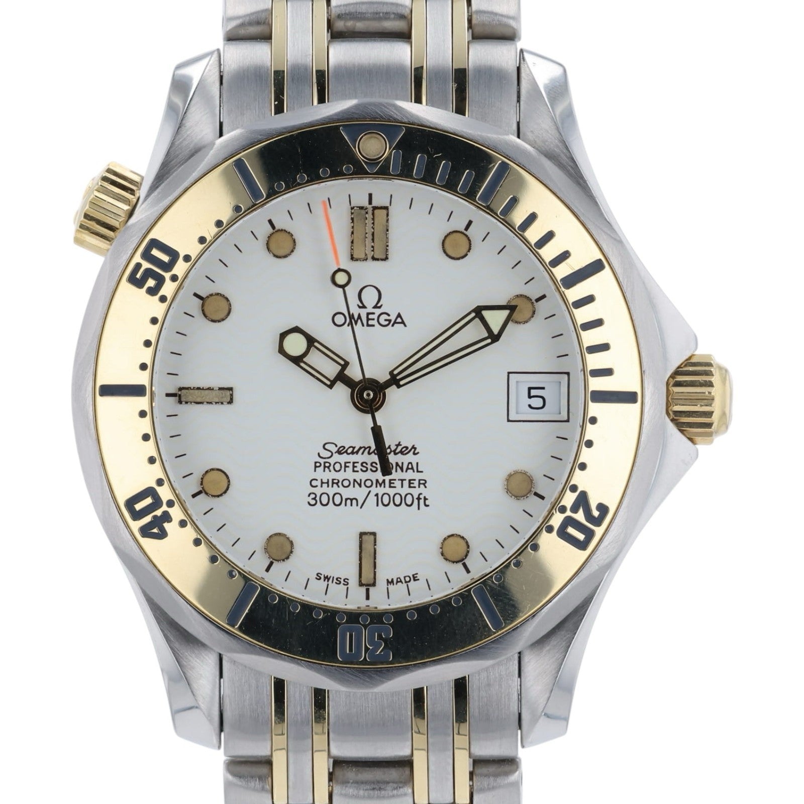 Omega Seamaster White Dial Gold & Steel 36mm Automatic Men’s Watch 2352.20.00