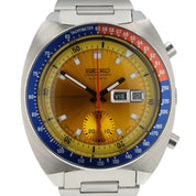 Seiko Pogue Chrono Yellow Dial Stainless Steel Automatic Men's Watch 6139-6002