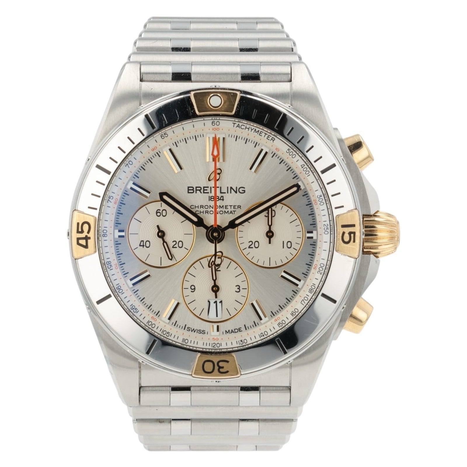 Breitling Chronometer Silver Dial Gold & Steel 42mm Automatic Men’s Watch IB0134