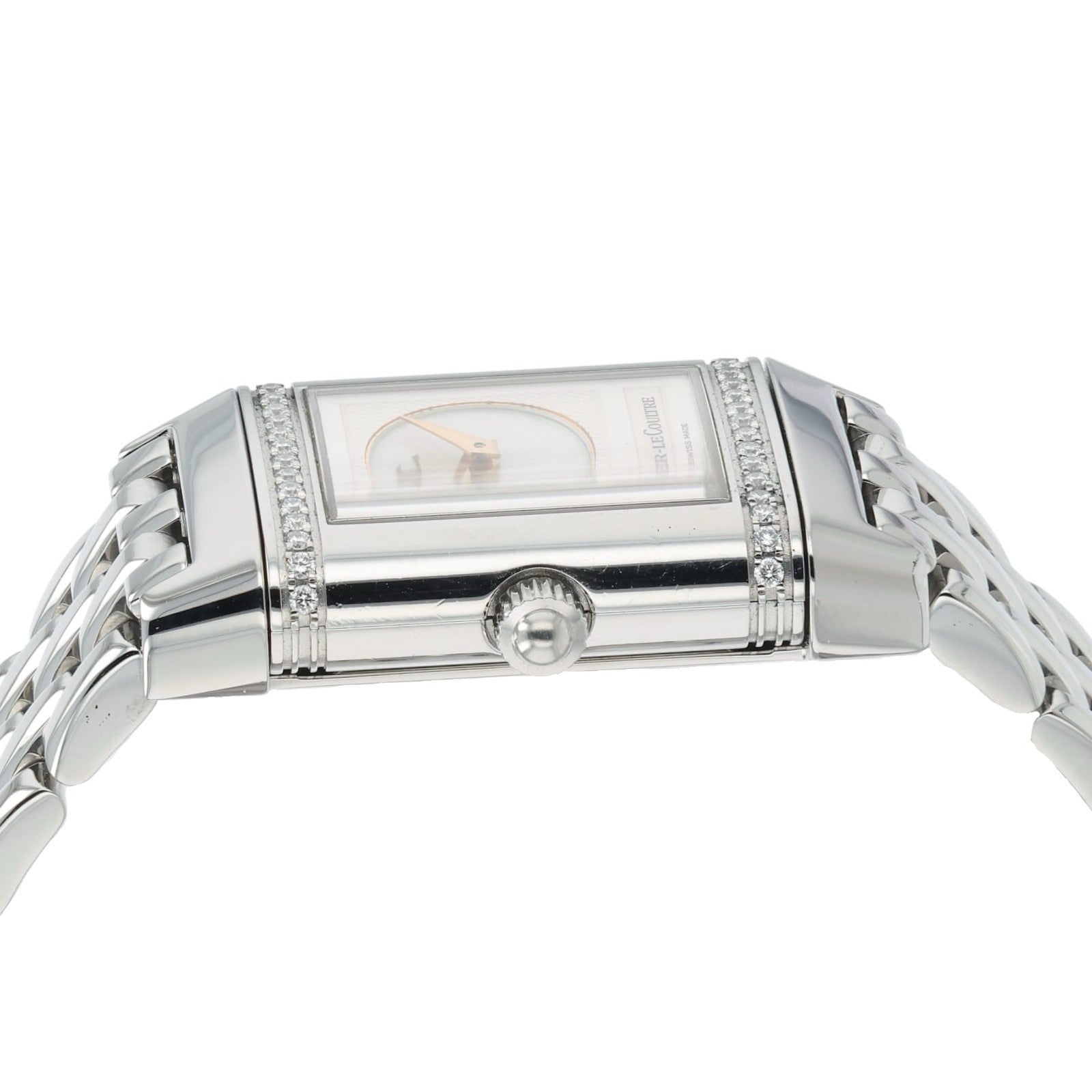 Jaeger LeCoultre Reverso Duetto Silver MOP Dial Steel 20mm Watch Q2668120