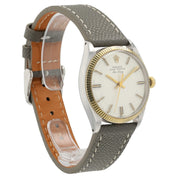 Rolex Air King Silver Dial Gold & Steel 34mm Automatic Movement Mens Watch 5501