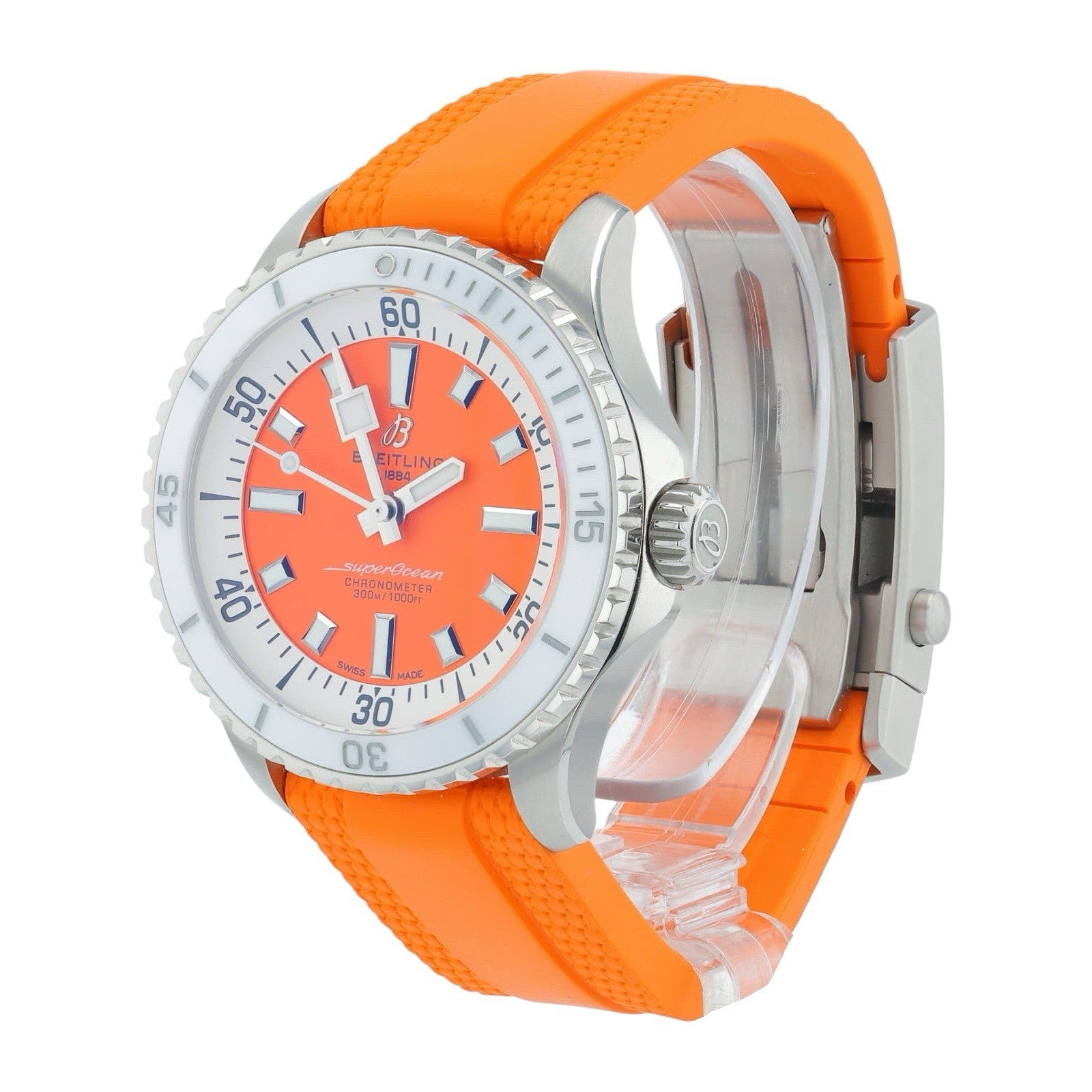 Breitling Superocean Stainless Steel Orange Dial 36mm Unisex Watch A17377