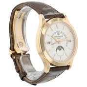 Patek Philippe Perpetual Calendar Silver Dial 18k Rose Gold 39.5mm Mens 5496R001