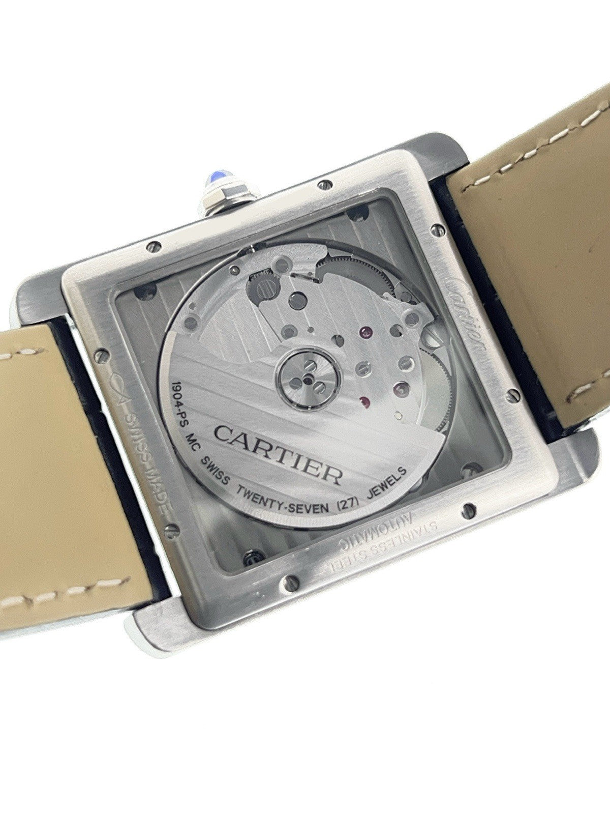 Cartier Tank MC Stainless Steel Blue Dial WSTA0010