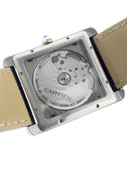 Cartier Tank MC Stainless Steel Blue Dial WSTA0010