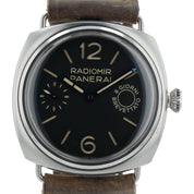 Panerai Radiomir Black Dial Stainless Steel 45mm Manual Wind Mens Watch PAM00992