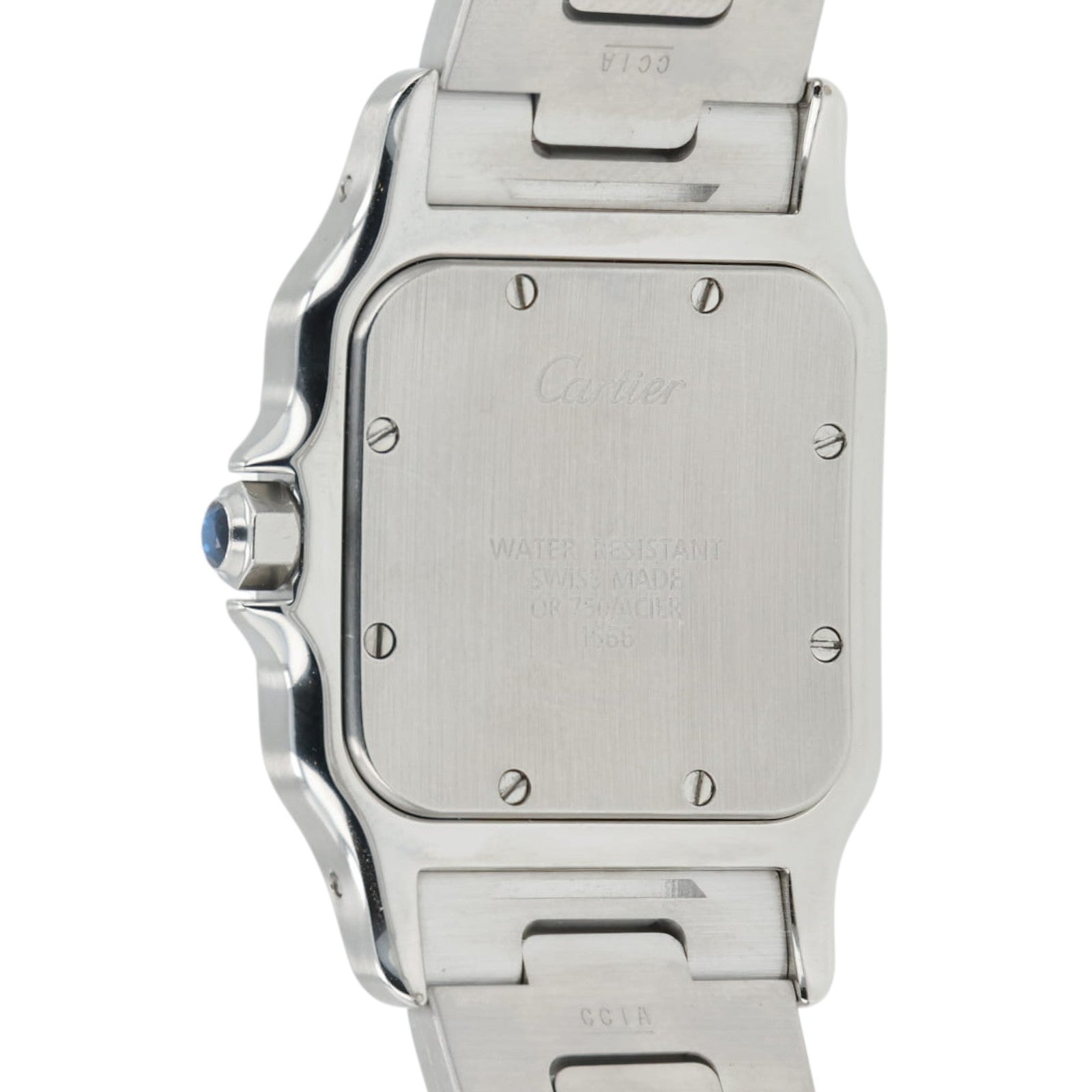 Cartier Santos Galbee Silver Dial 18k Yellow Gold & Steel 29mm Watch W20011C4