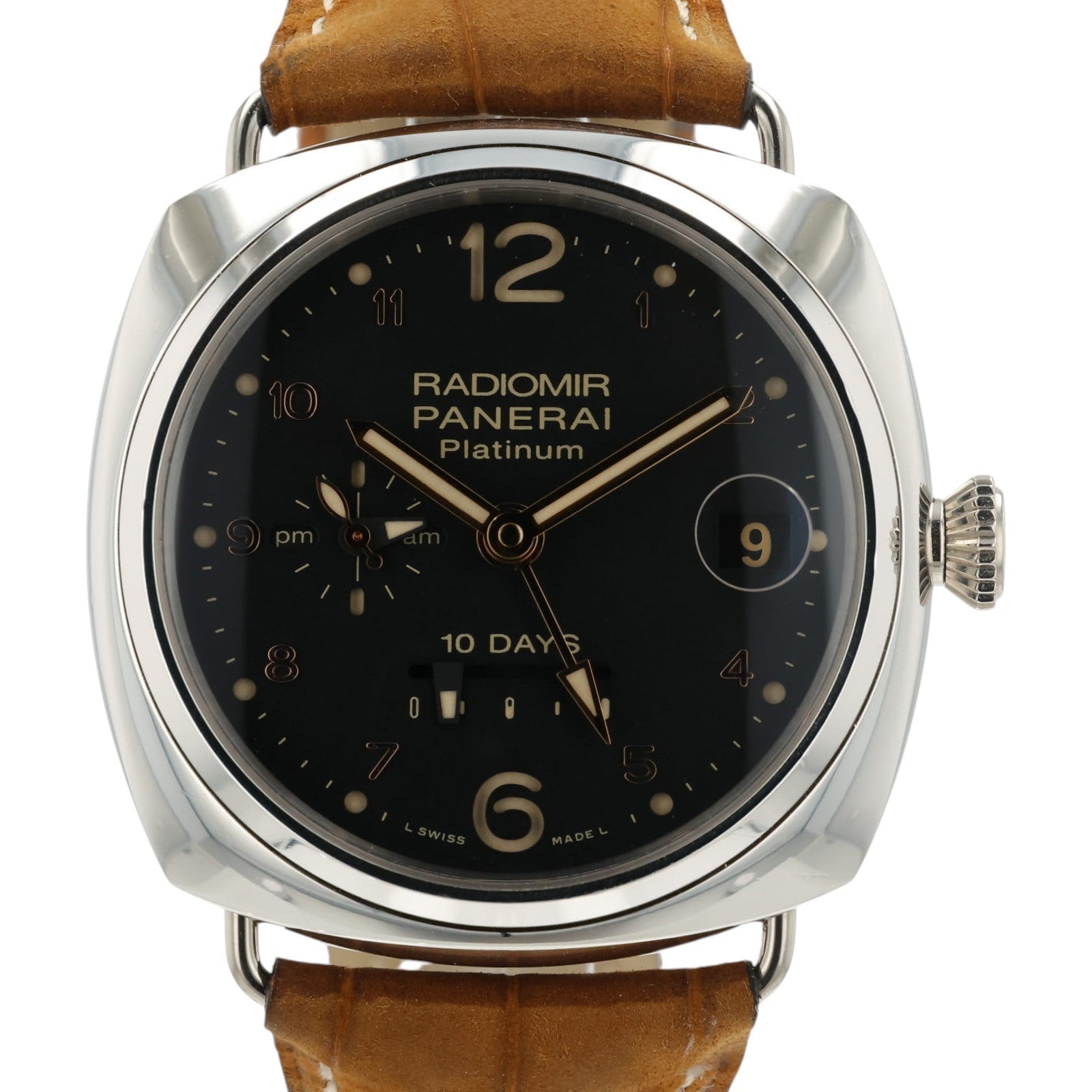 Panerai Radiomir Black Dial Platinum 45mm Automatic Men's Watch PAM00495
