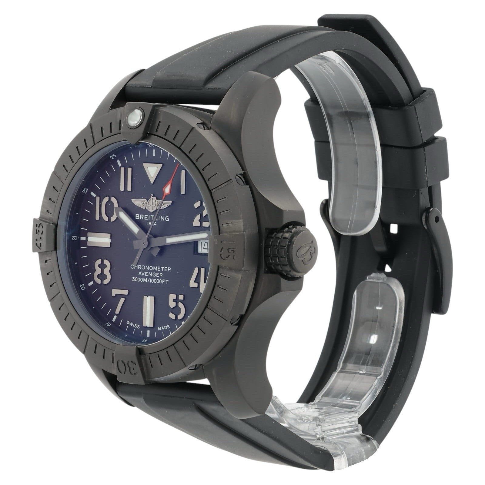 Breitling Avenger Black Dial Titanium 45mm Automatic Movement Mens Watch V17319