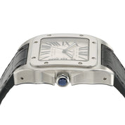 Cartier Santos Silver Dial Stainless Steel 38mm Automatic Men's Watch W20073X8