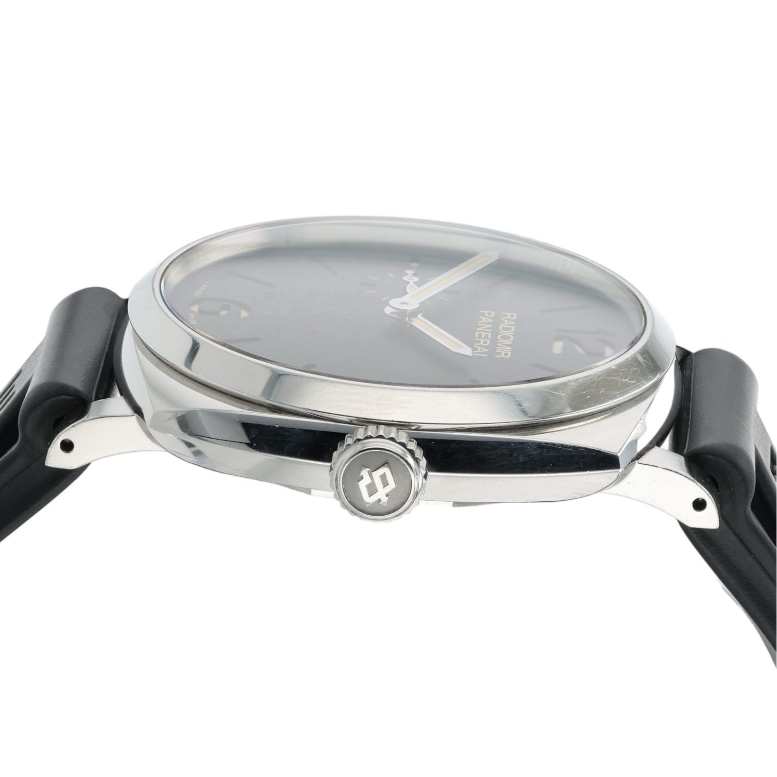 Panerai Radiomir Black Dial Stainless Steel 42mm Manual Wind Mens Watch PAM00512