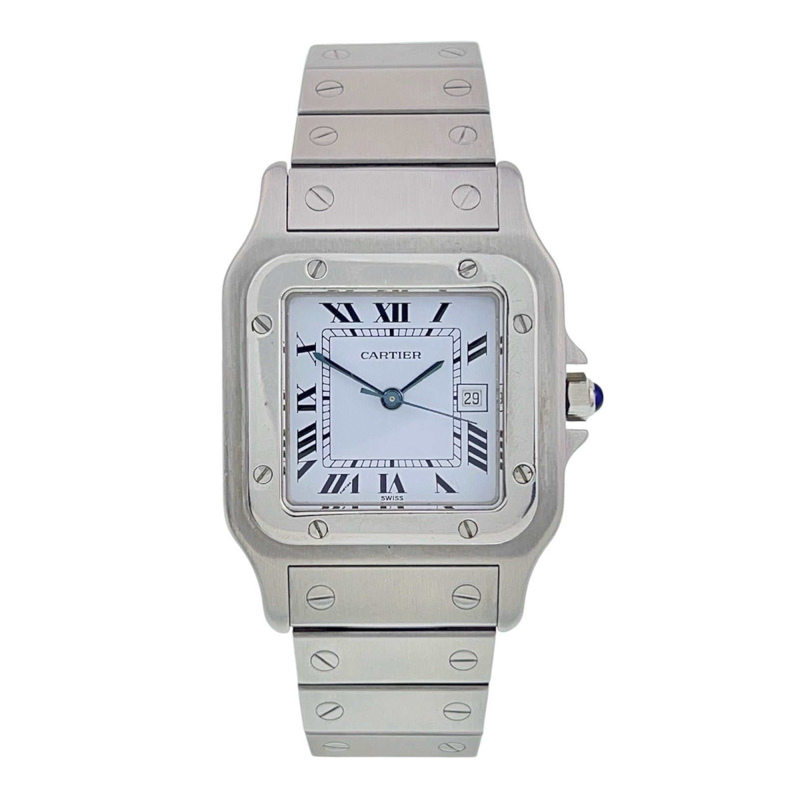 Cartier Santos Galbee Stainless Steel Silver Dial 29mm Automatic Unisex 9172960