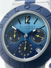 Bulgari Chronograph Aluminum Blue 40mm Automatic Men’s Watch BB40ATCH