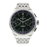 Breitling Premier Stainless Steel Green Dial 42mm Automatic Mens Watch AB0118