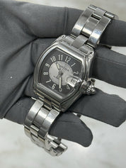 Cartier Roadster 37mm Automatic Mens Watch Stainless Steel Gray Dial 2510
