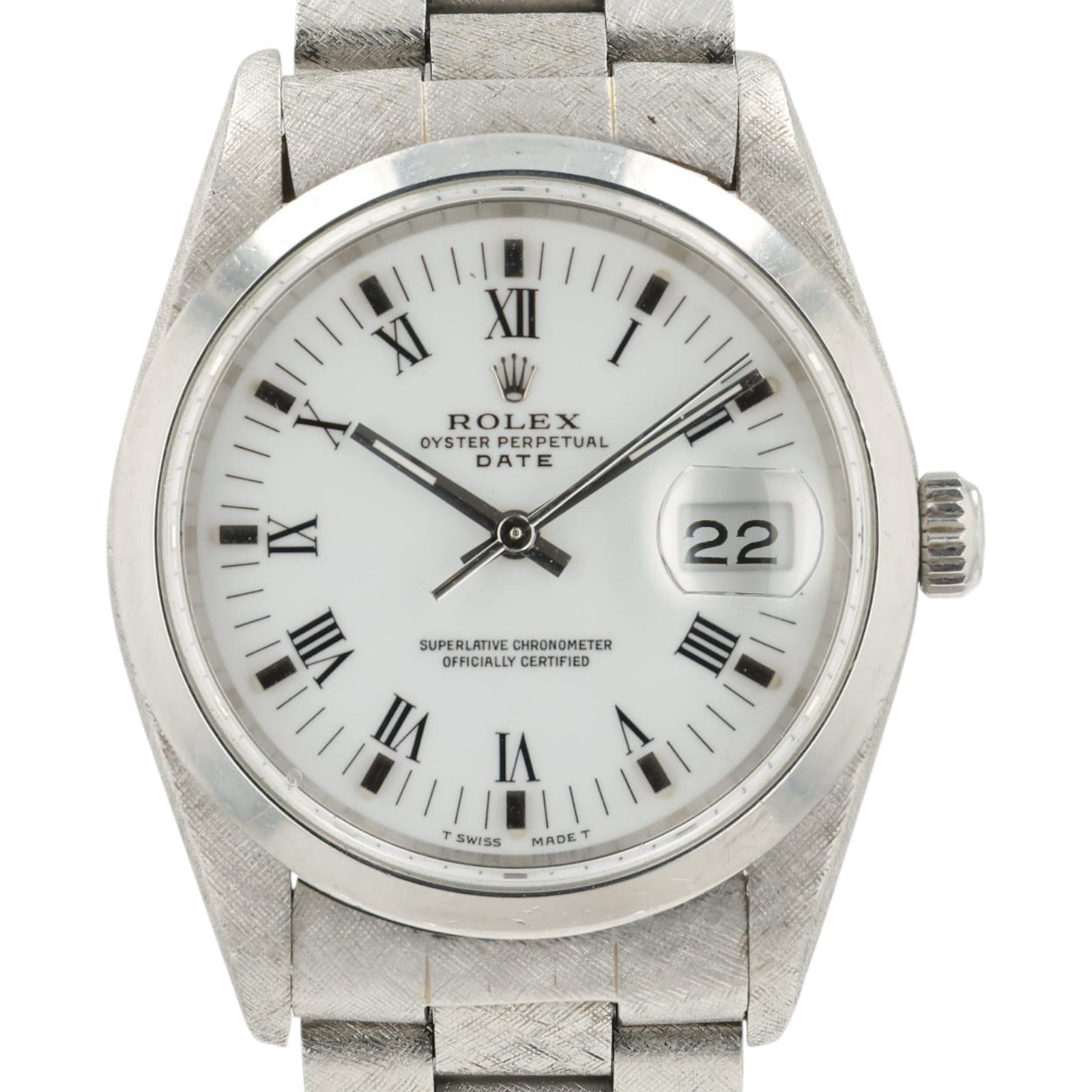 Rolex Date White Dial Stainless Steel 34mm Automatic Movement Mens Watch 15200