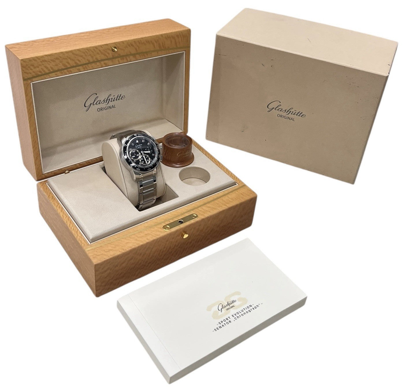 Glashutte Original Sport Steel Black Dial 42mm Automatic Mens 39-31-43-03-14