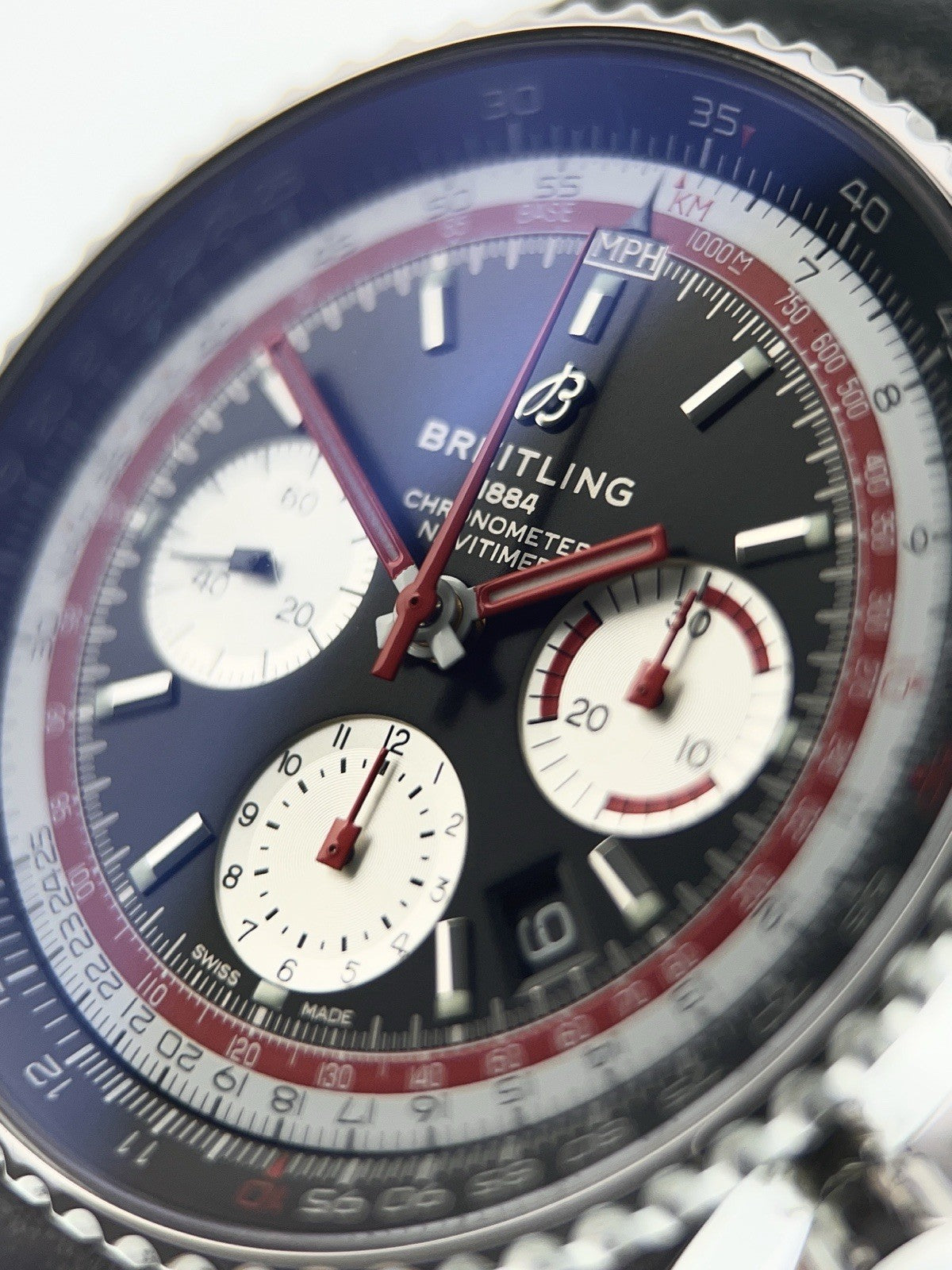 Breitling Navitimer Swiss Air Steel Black Dial 43mm Automatic Men's Watch AB0121