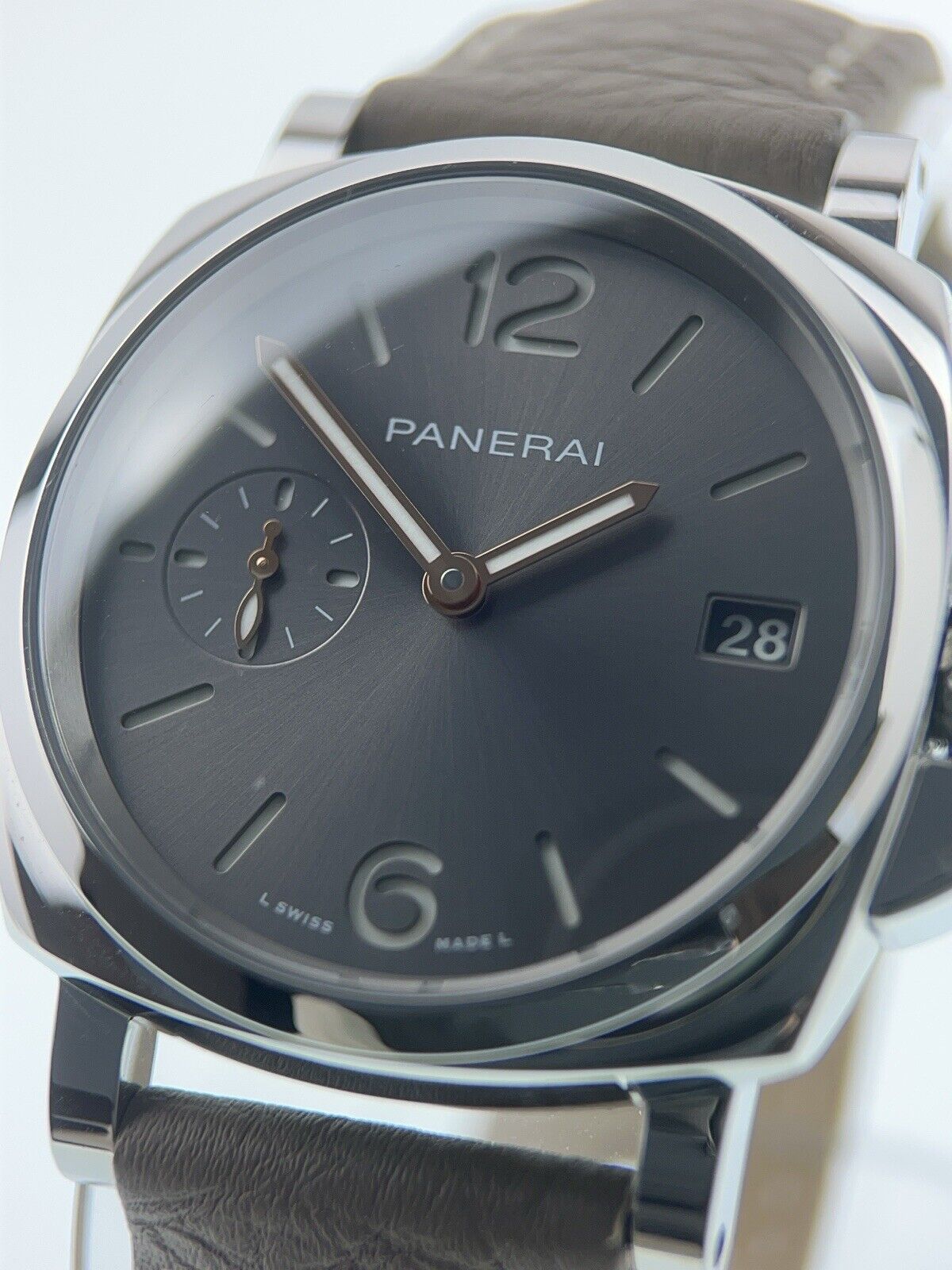 Panerai Luminor Due Stainless Steel Grey Dial 38mm Automatic Mens Watch PAM01247