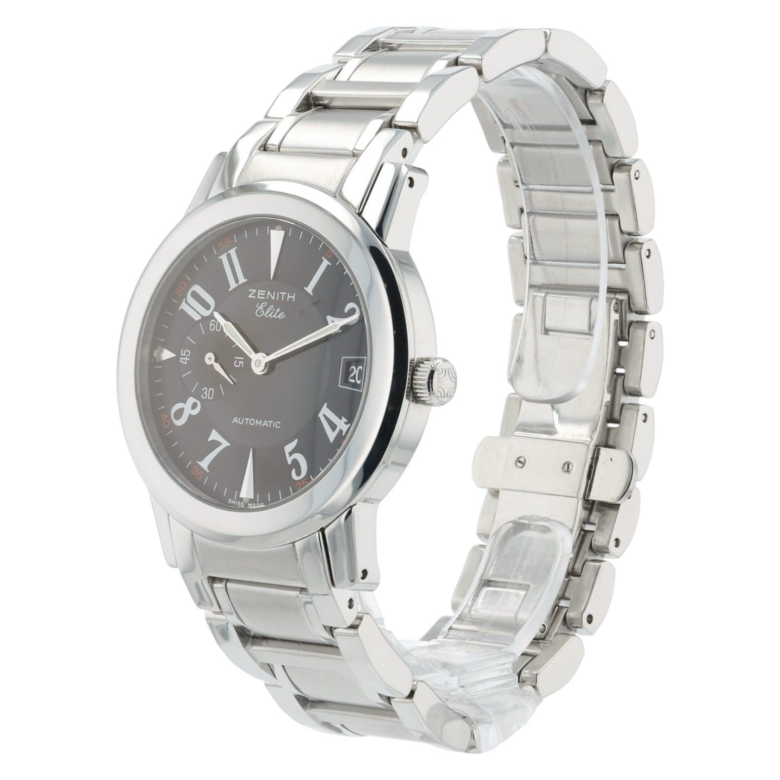 Zenith Elite Port Royal Black Dial Stainless Steel 37mm Automatic Men’s 01/02.04
