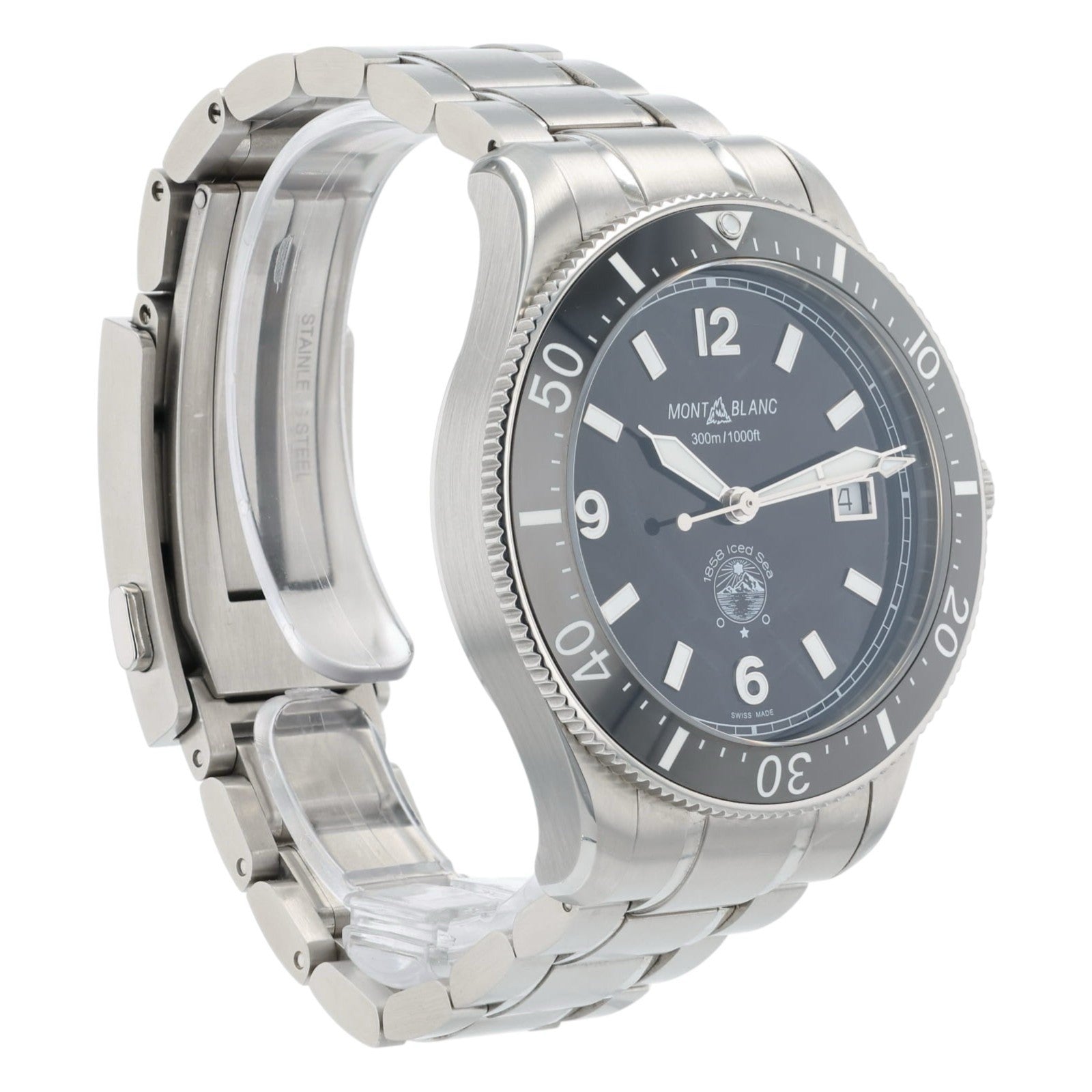 Mont Blanc 1858 Black Dial Stainless Steel 41mm Automatic Men’s Watch 129371