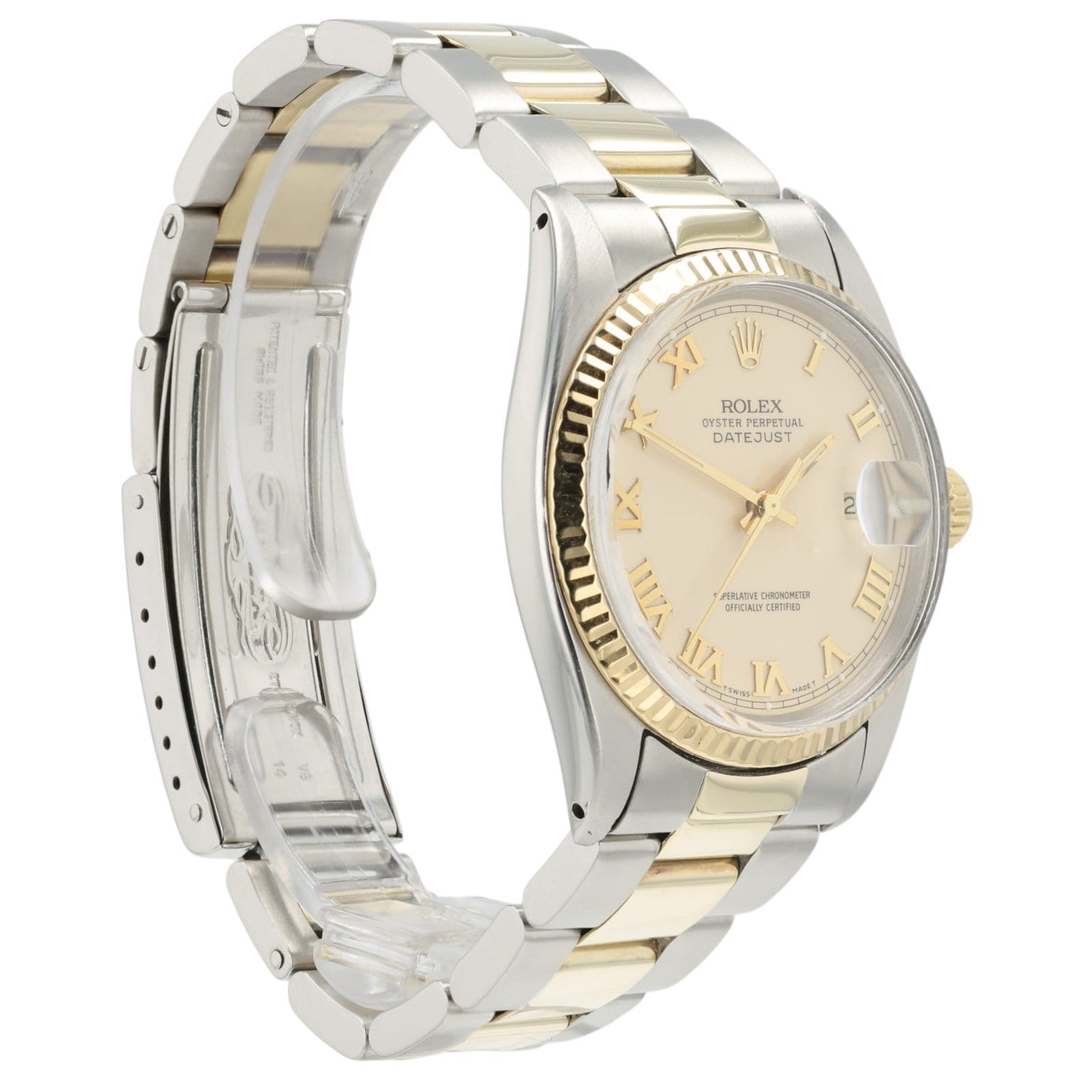 Rolex Datejust Cream Dial 18k Yellow gold & Steel 36mm Automatic Mens 16013