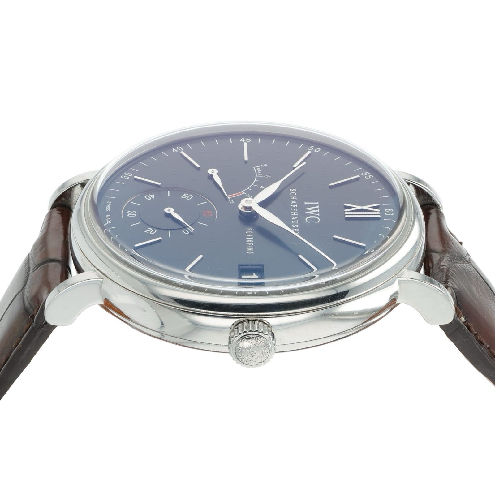 IWC Portifino Black Dial Stainless Steel 45mm Manual Wind Men’s Watch IW510102