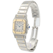 Cartier Santos Galbee Silver Dial Gold & Steel 24mm Quartz Women's Watch 1567