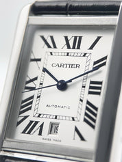 Cartier Tank Solo XL Steel Silver Color Dial 31mm Automatic Men’s Watch WSTA0029