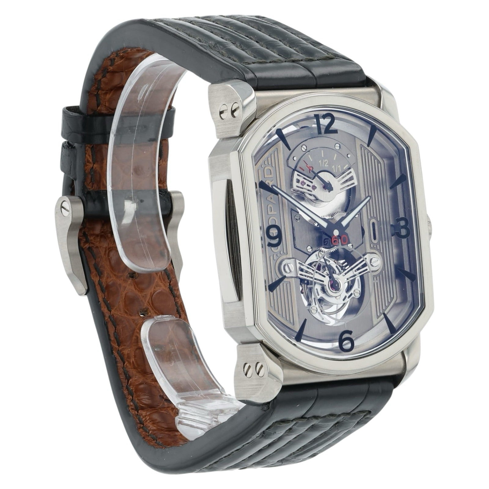 Chopard L.U.C Engine One Tourbillon Grey Titanium Manual Mens Watch 168526-3001
