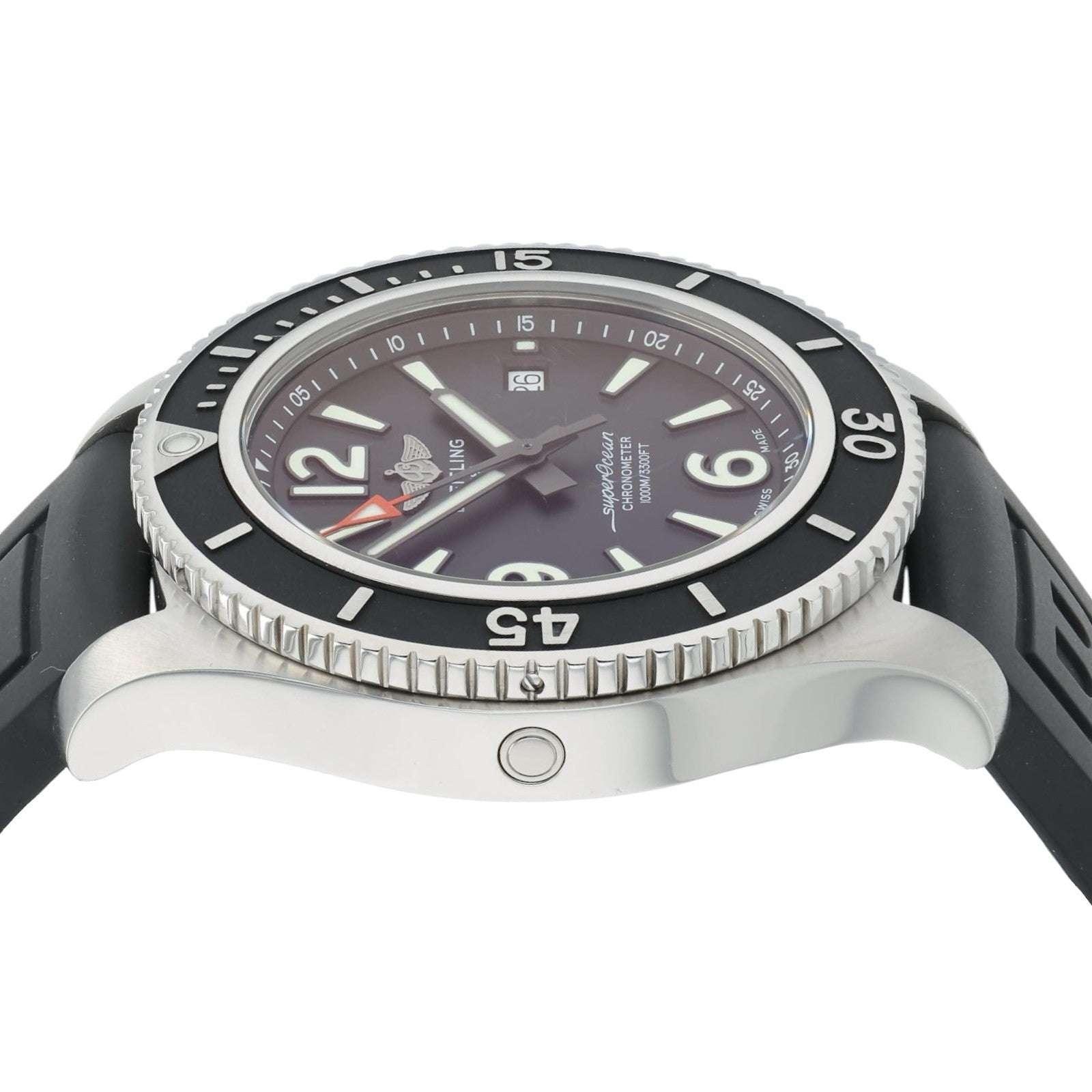 Breitling SuperOcean Black Dial Stainless Steel 44mm Automatic Mens Watch A1736