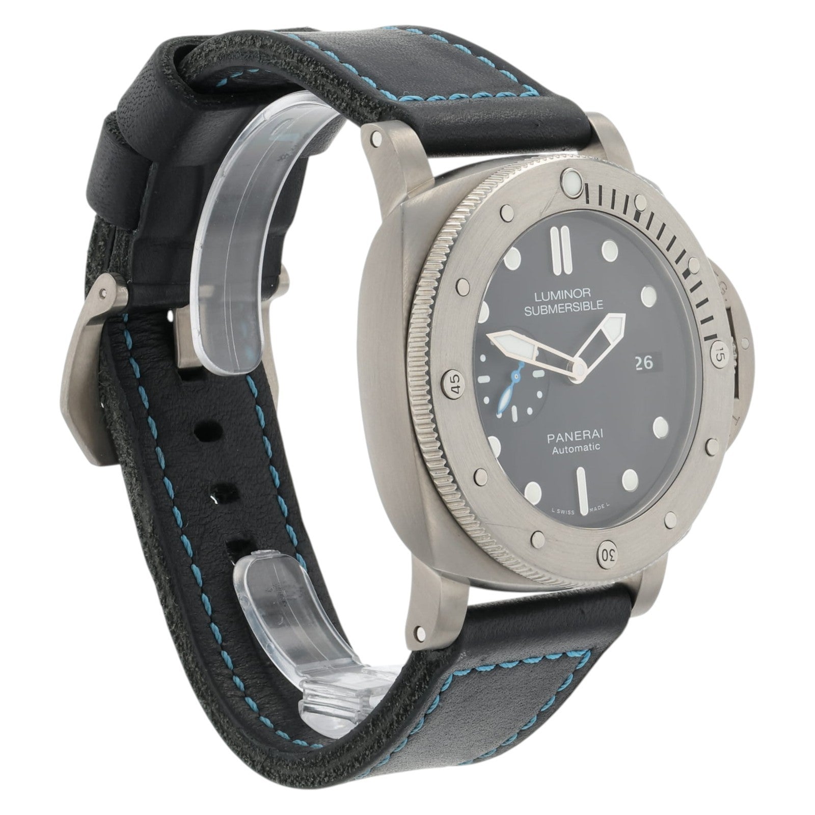 Panerai Luminor Submersible Black Dial Titanium 47mm Men's Auto Watch PAM01305