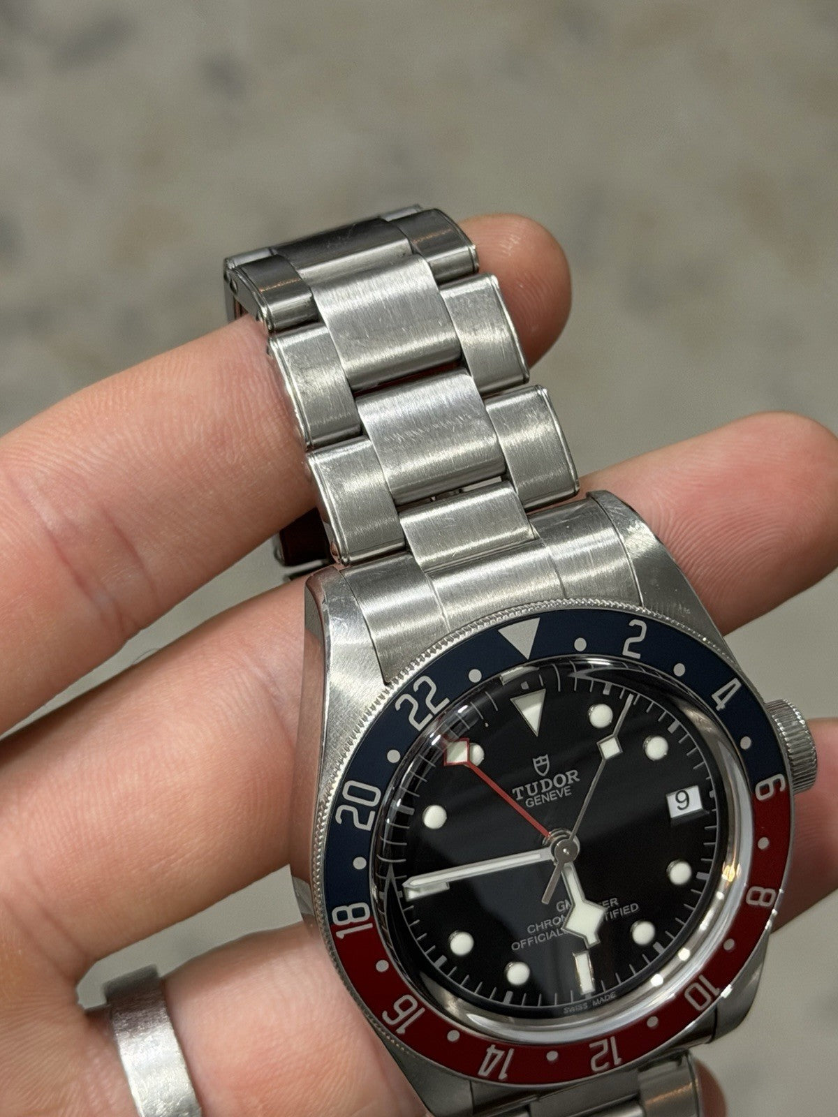 2019 Tudor Black Bay GMT Pepsi Black Dial Stainless Steel Mens Watch 79830RB