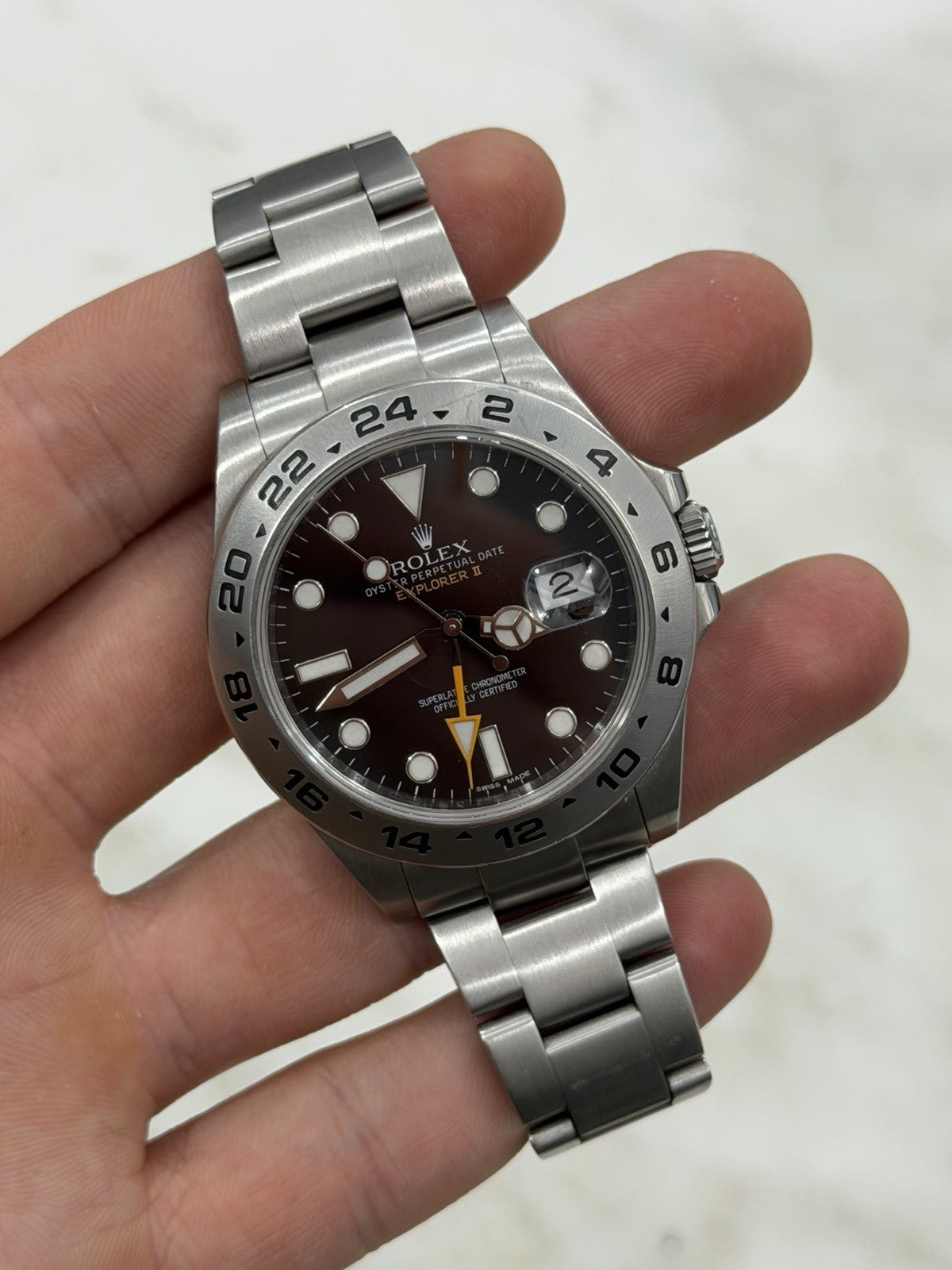 Rolex Explorer II Stainless Steel Black Dial 42mm Automatic Mens Watch 216570