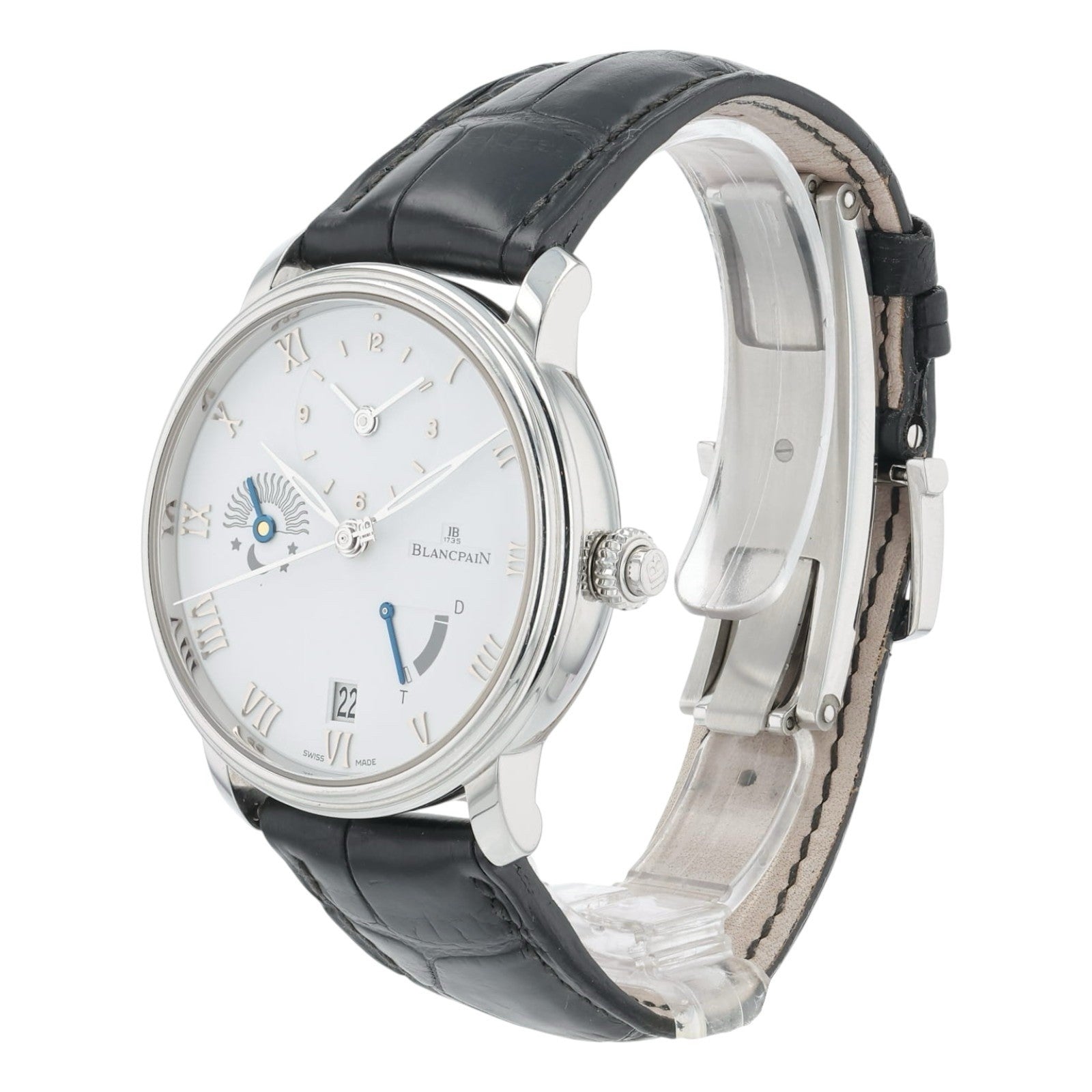 Blancpain Villeret Steel White Dial 40mm Automatic Mens Watch 6660-1127-55B