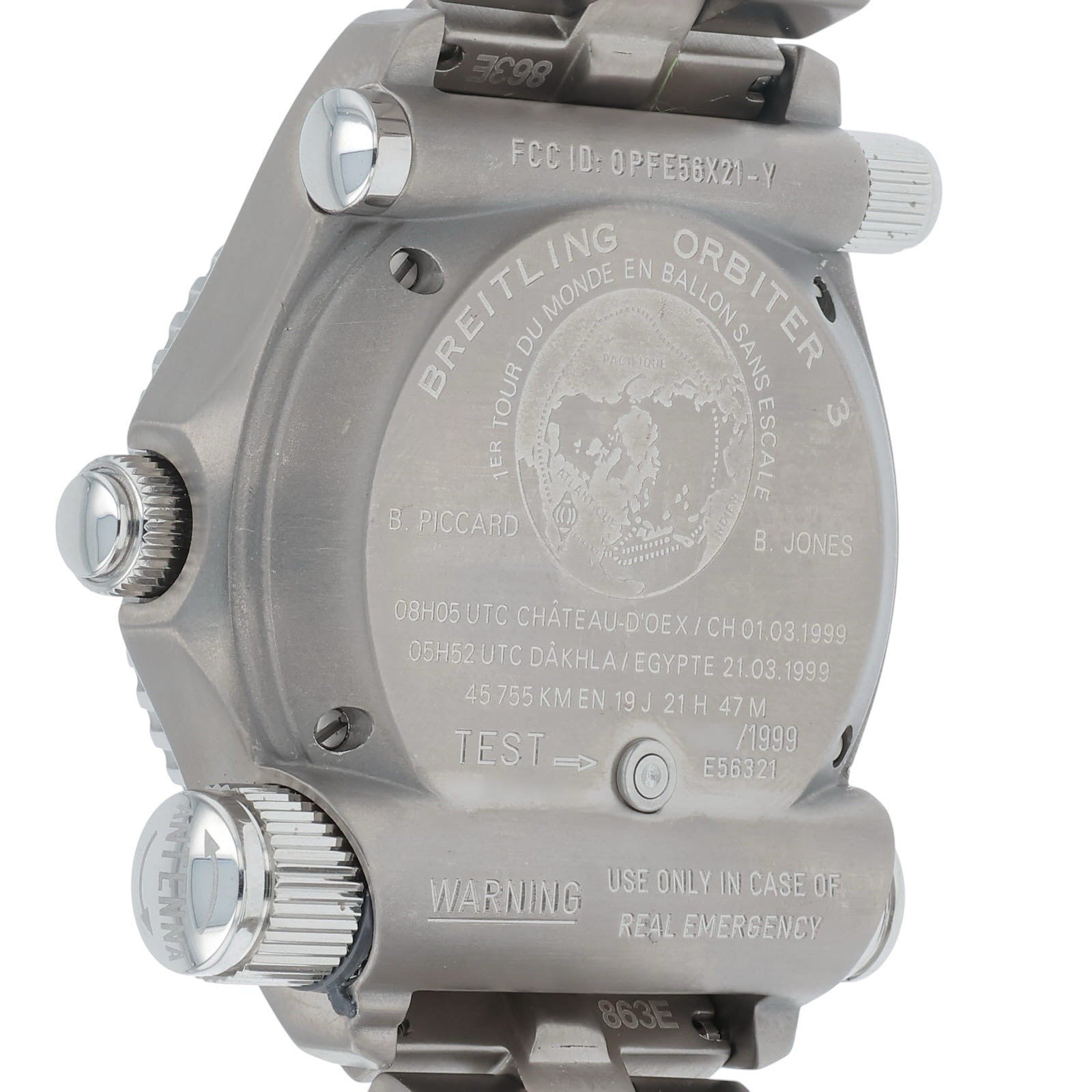 Breitling Emergency Titanium Blue Dial 43mm Quartz Movement Mens Watch E56321