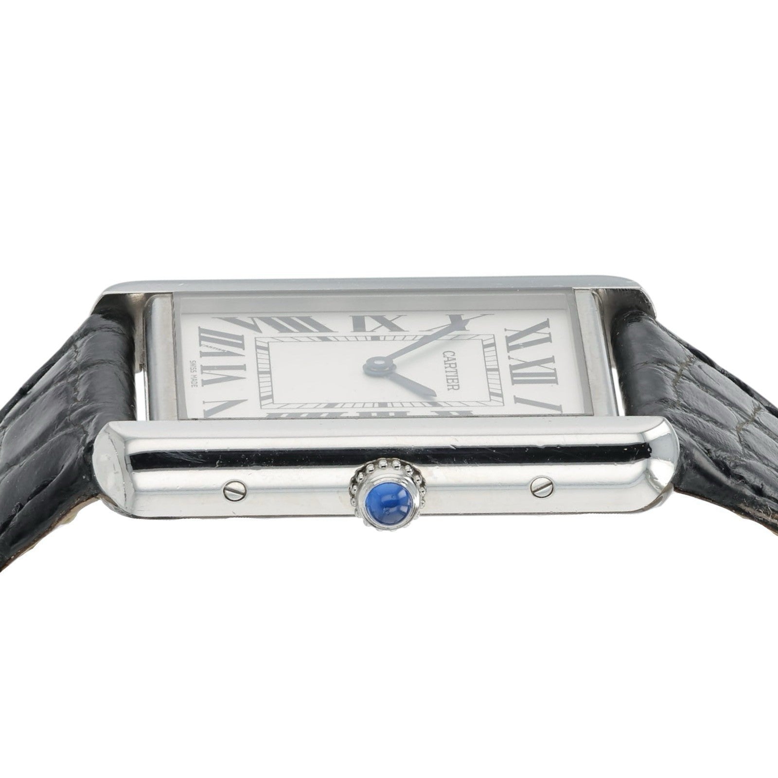 Cartier Tank Solo Silver Dial Stainless Steel 27mm Quartz Men’s Watch 2715