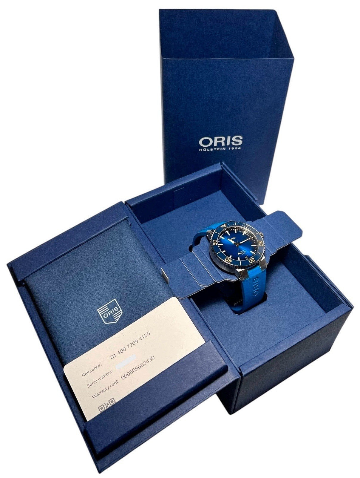 Oris Aquis Date 400 Stainless Steel Blue Dial 41.5mm Automatic Men's Watch 7769