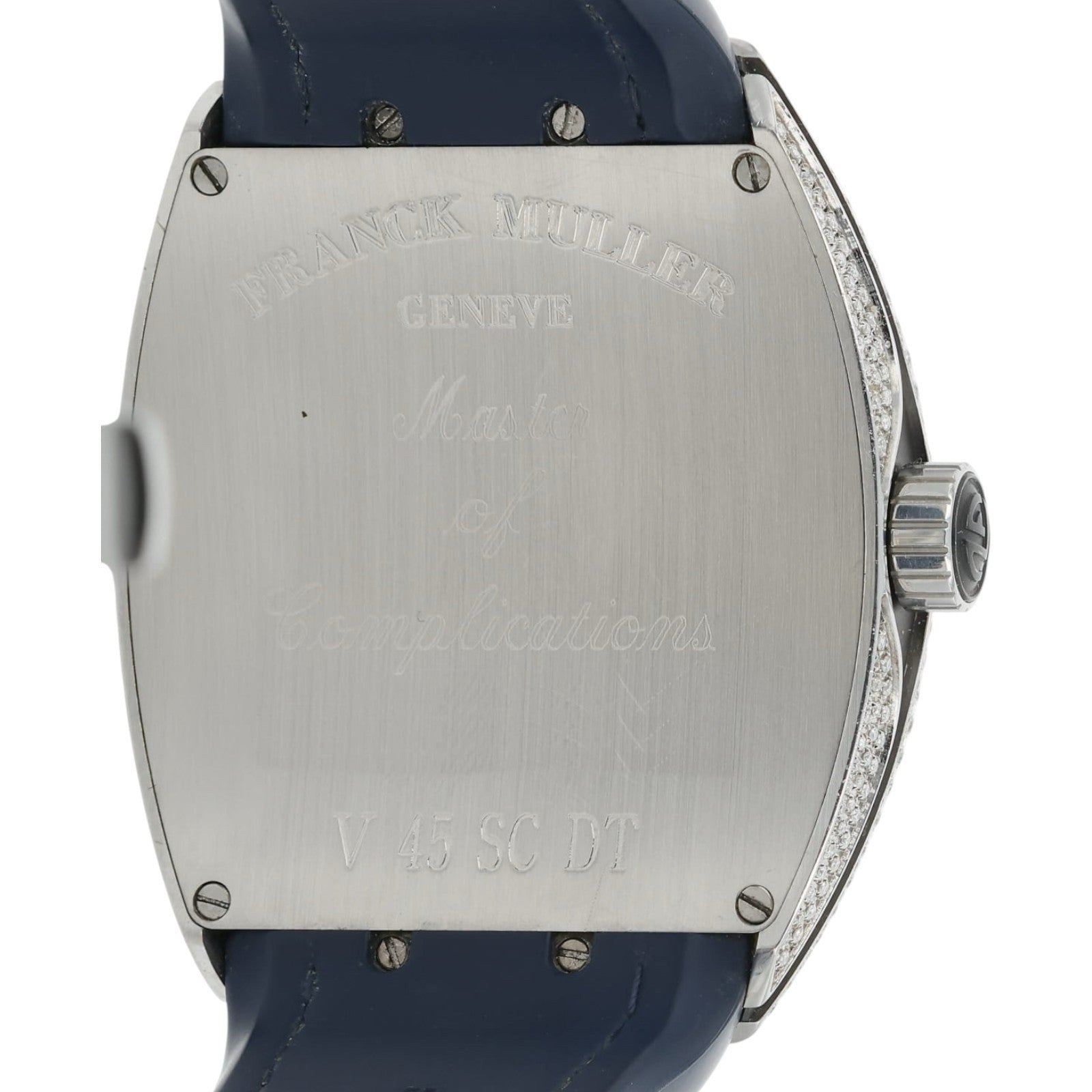 Franck Muller Vanguard Diamond Steel Black Dial 45mm Automatic Watch V45 SC DT