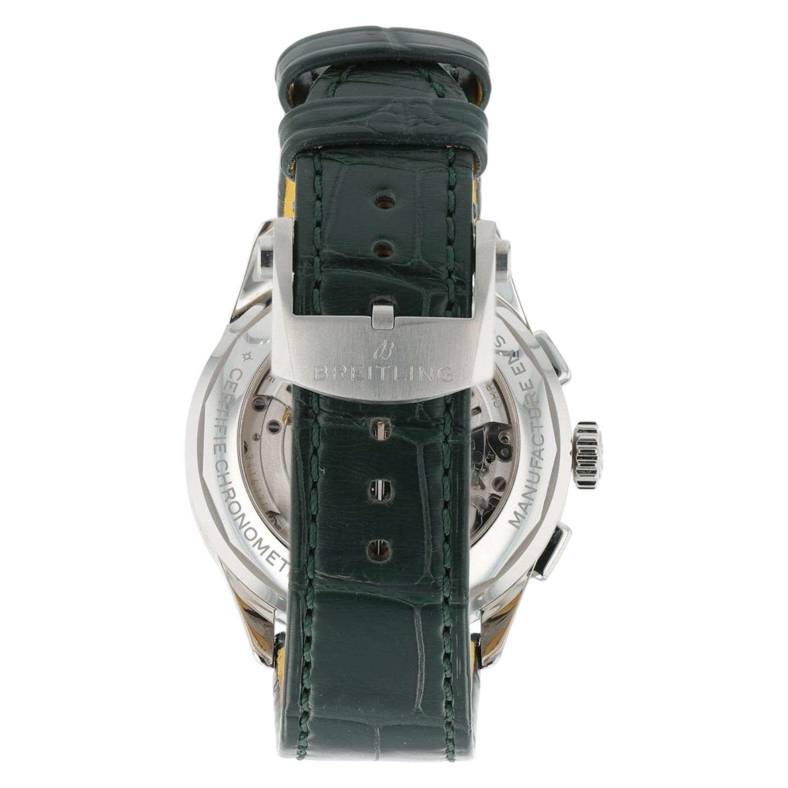 Breitling Premier B01 Stainless Steel Green Dial 42mm Automatic Mens AB0145