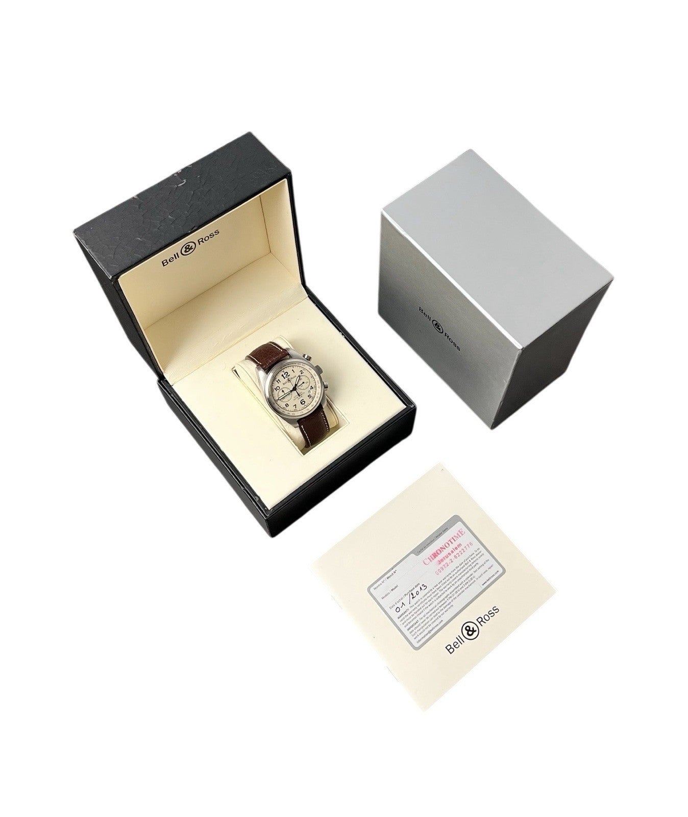 Bell & Ross Chrono Stainless Steel Beige Dial 42mm Automatic Men's Watch 126XL