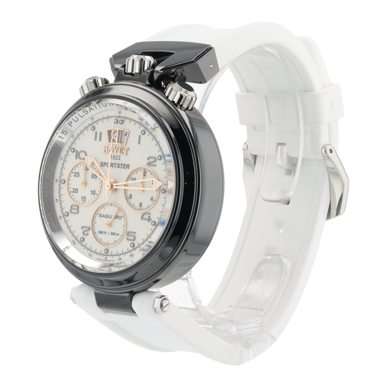 NEW 2025 Bovet Sportster Stainless Steel White Dial 46mm Automatic Watch SP0486