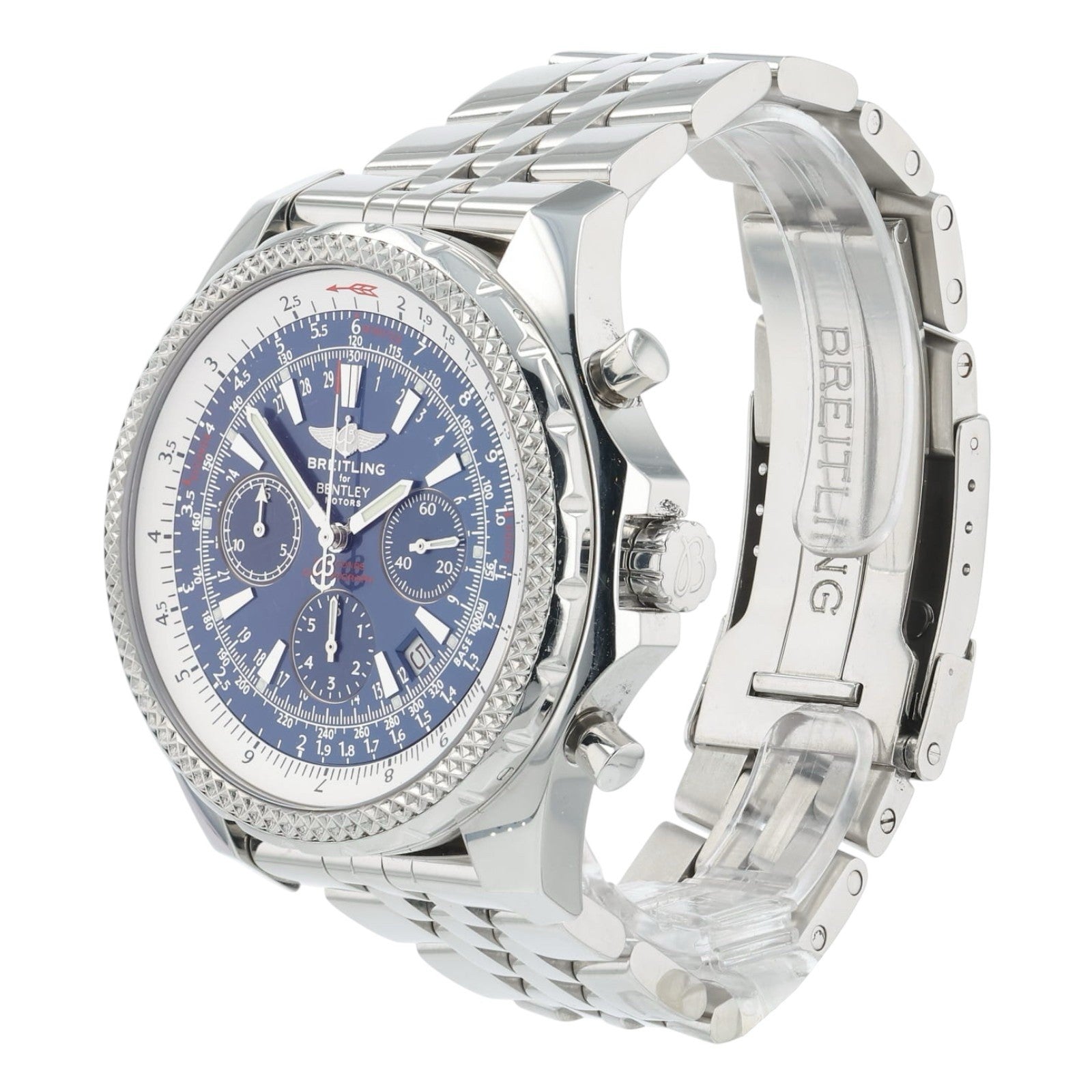 Breitling Bentley Motors Stainless Steel Blue Dial 48mm Automatic Mens A25362
