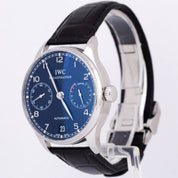 MINT IWC Portugieser 7-Day Automatic Black Stainless Steel Watch IW500109