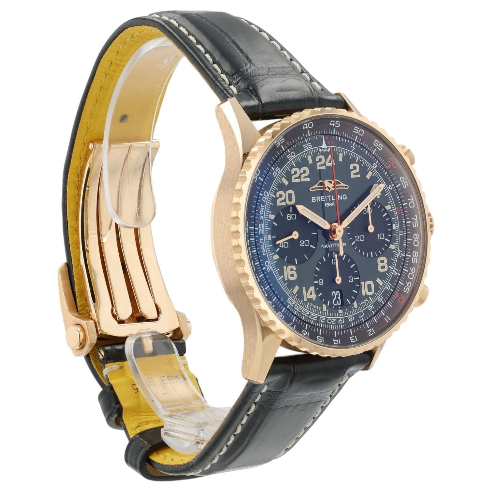 Breitling Navitimer B12 Green Dial 18k Rose Gold 41mm Automatic Men’s RB12302A
