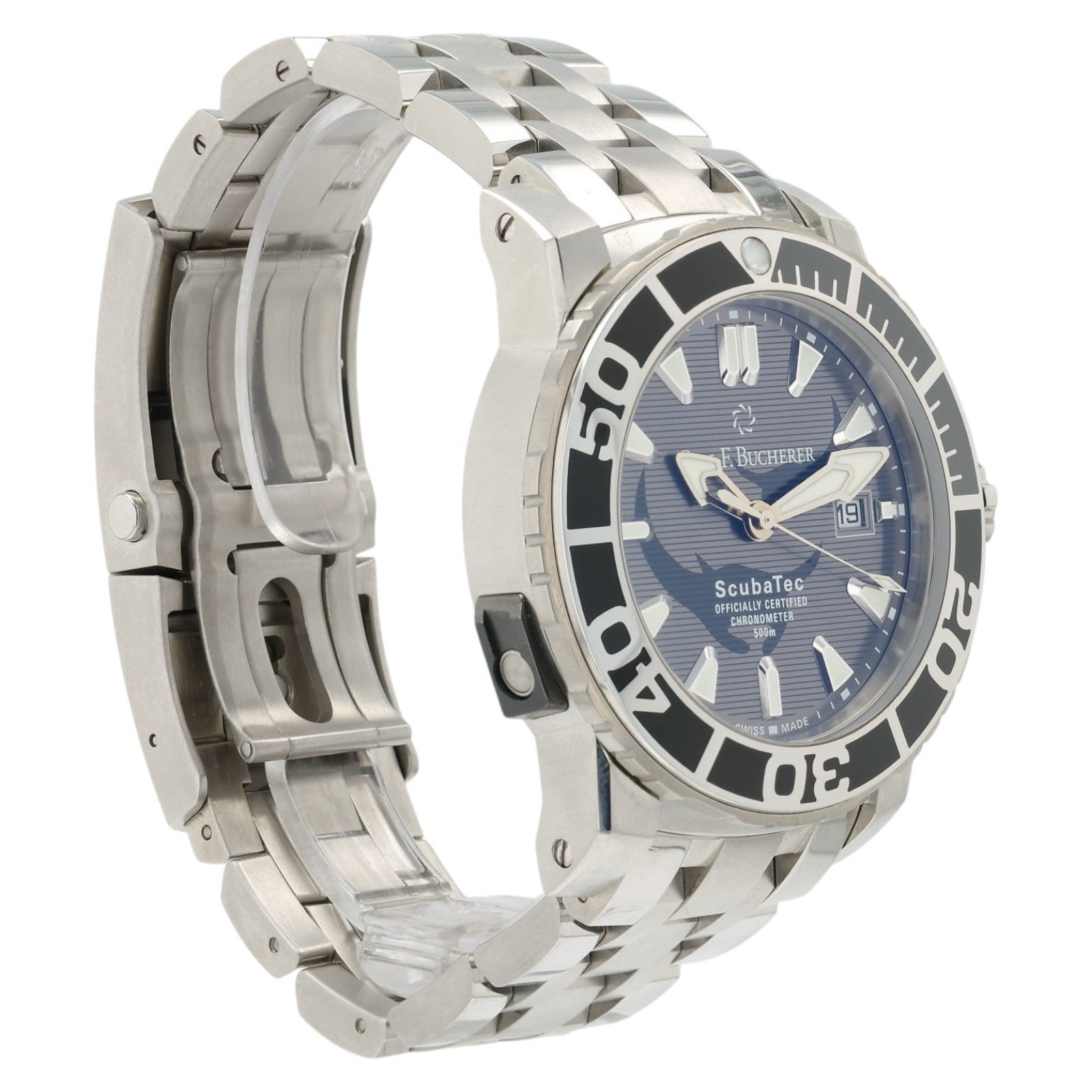 Carl F Bucherer ScubaTec Gray Dial Steel 44mm Automatic Men’s 00.10632.23.33.98