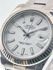 Rolex Datejust II Stainless Steel White Dial 41mm Men's Automatic Watch 116334