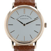 A.Lange & Sohne Saxon is 18k Rose Gold Silver Dial 40mm Manual Wind Men’s 201.03