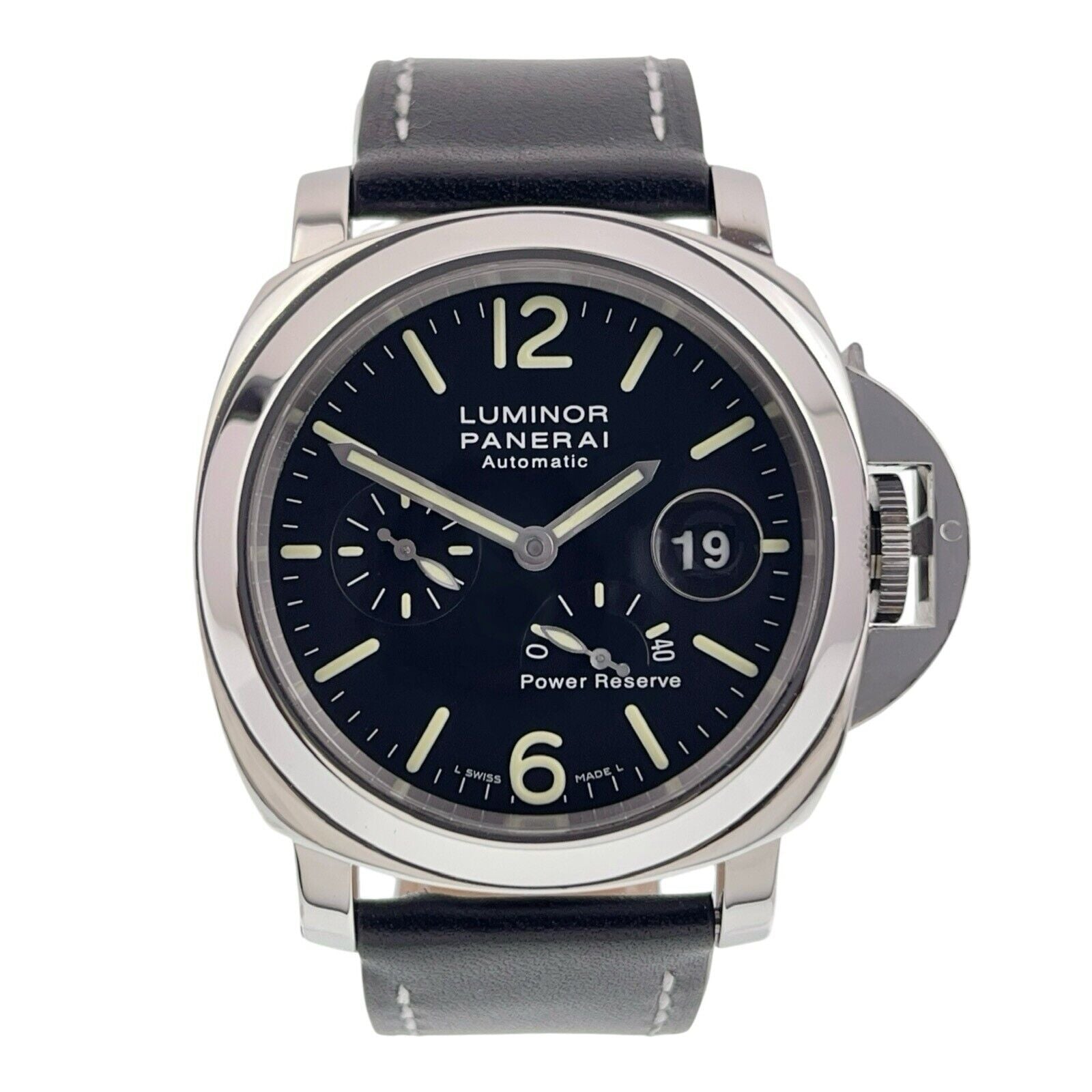 Panerai Luminor Power Reserve Steel Black Dial 44mm Automatic Men’s PAM00090